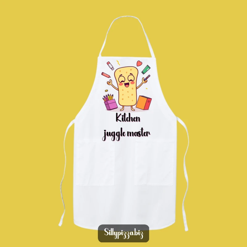 Fun Breadstick Juggling Apron, Hilarious Kitchen Wear for Chefs