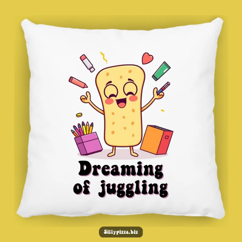 Comfy Breadstick Juggling Pillow, Funny Cartoon Accent Pillow for Couch