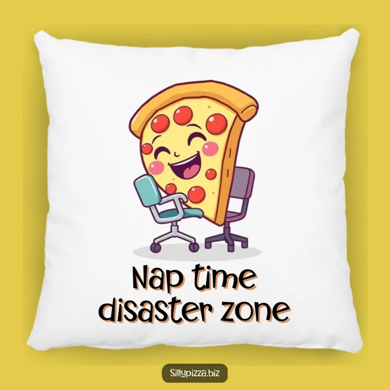 Comfy Pizza Slice Tripping Pillow, Funny Cartoon Accent Pillow for Couch