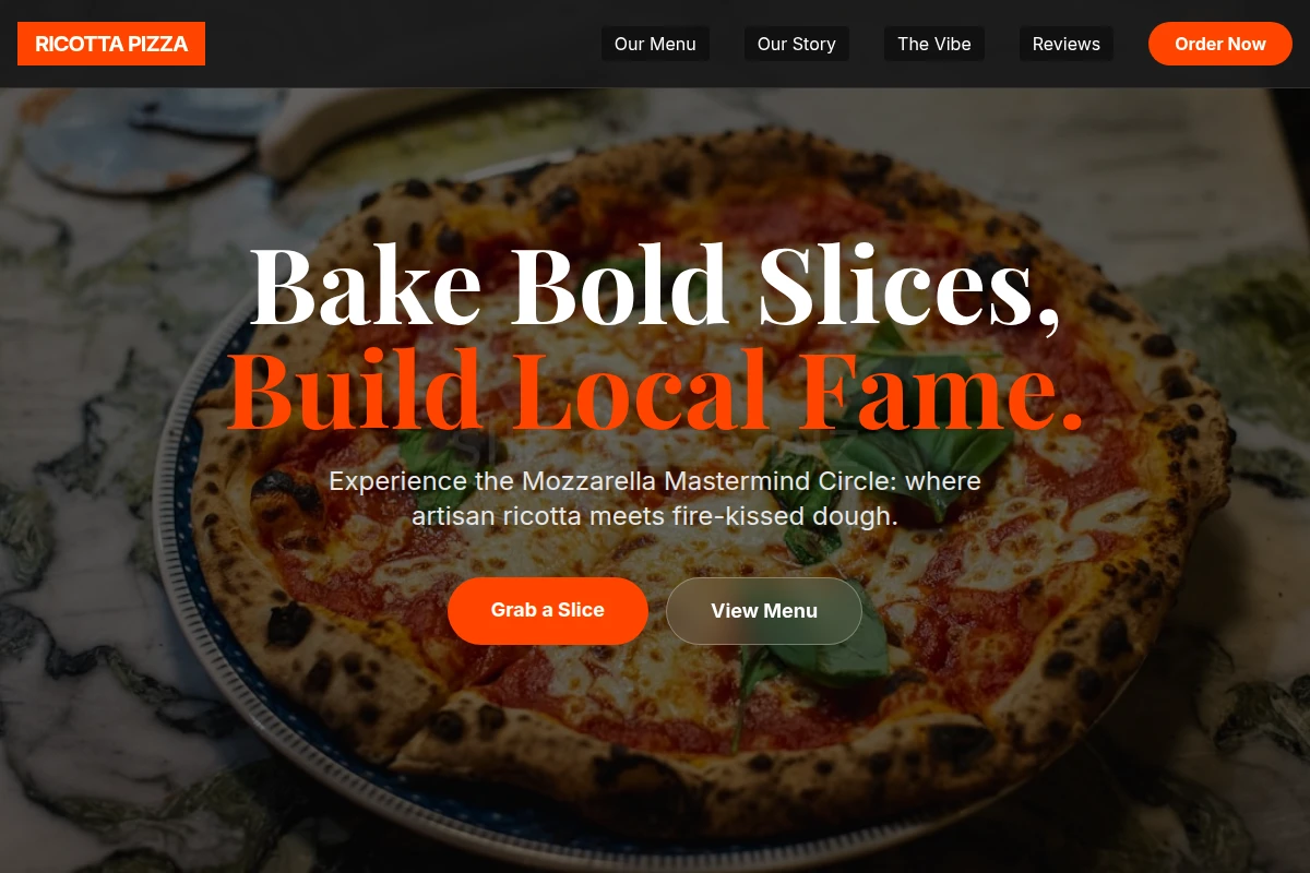 Ricotta Pizza